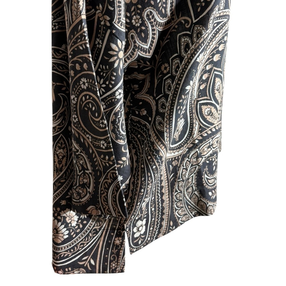 Soft Surroundings Black and Cream Paisley Blouse - Picture 8 of 16